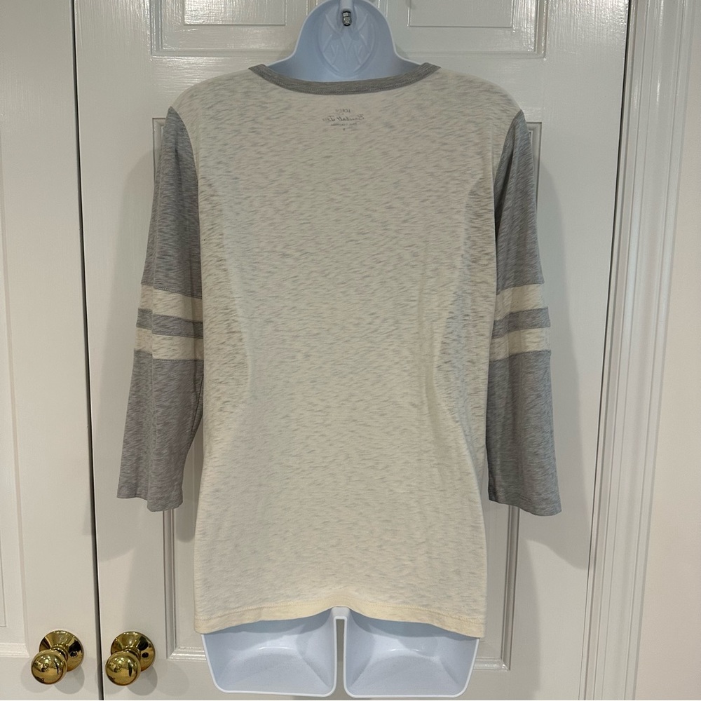 J. Crew women’s baseball tee grey and white heather size small - Picture 6 of 8